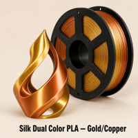 Fil PLA soyeux pour impression 3D, double couleur, 1,75 mm, pour impression effet soie