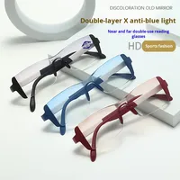 Gafas de Lectura de Luz Azul de Alta Definición de Doble Uso, Modernas, Ultraligeras, Anti-Fatiga, para Hombre y Mujer, sin Montura, Material de PC