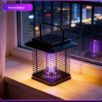 Moderne op zonne-energie werkende muggenlamp voor buiten, waterdicht, met lichtsensor voor tuin en terras