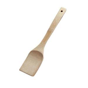 Espátula de madera de bambú, utensilio de cocina antiadherente con mango cuadrado largo, espátula de madera para el hogar para sartenes - Product Image 6