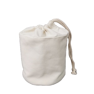 Sac de maquillage portable personnalisé en toile de coton avec fermeture à cordon, pliable, léger, multi-compartiments, écologique - Product Image 1