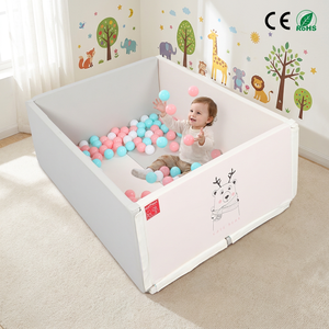 Parc de jeu carré en mousse souple pour tout-petits et enfants avec <span class=keywords><strong>balles</strong></span> océaniques et imprimé animal, zone de jeu pour chambre <span class=keywords><strong>d</strong></span>'enfant - Product Image 1