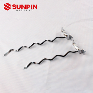 Đá Đen tường móc móc an ninh siêu thị rãnh gachos kim loại siêu thị slatwall hiển thị móc vải treo móc - Product Image 2