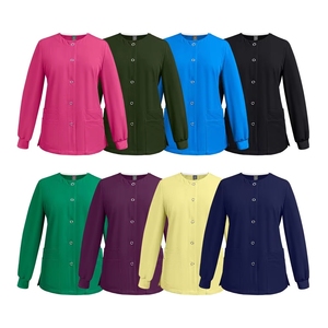 Nouvelle tenue médicale unisexe 2026 en tissu peigné avec poches, uniforme d'hôpital extensible OEM pour médecins, vente en gros - Product Image 6