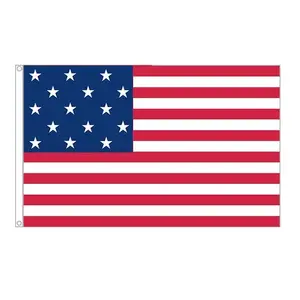 סיטונאי בתוך 48 שעות חינם כוכב זרוע דגלים היסטוריים כוכבים וברים דגל 3x5 רגליים איחוד אזרחי מלחמת דגל