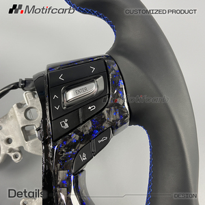 Volante de fibra de carbono forjado azul personalizado para Toyota Land Cruiser LC200 J150 Crown 2016-2021, mejora del interior. - Product Image 4