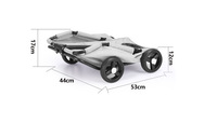 Poussette pour animaux de compagnie de grande capacité et robuste pour plusieurs animaux, idéale pour la course à pied