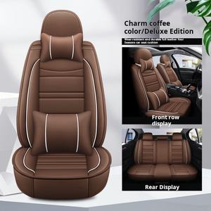 غطاء عصري من الجلد 5 مقاعد وسيارة PU غطاء كامل لجميع المواسم جيد التهوية لمقعد السيارة متوفر بالجملة - Product Image 4