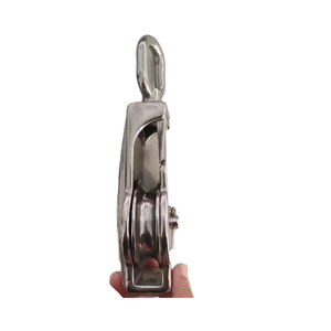 Acier inoxydable 316 poulie de câble métallique ouvert marin bloc pivotant loquet de sécurité côté ouvert arraché 75mm gréement Yacht bateau matériel - Product Image 5