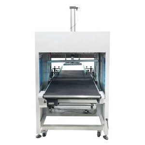 Machine d'emballage et de conditionnement entièrement automatique pour barquettes en carton, boîtes en carton et manchons, avec film rétractable PE et convoyeur à bande - Product Image 6