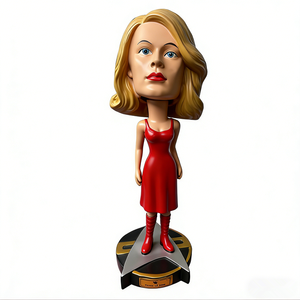 Figurines de poupée bobblehead Halloween, squelette, fille blonde, fille de plage, forme de main en cœur, résine, bobblehead personnalisé - Product Image 2