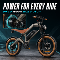 Vélo électrique haute vitesse M20 1500W, batterie amovible longue portée 48V, pneus larges 20 pouces, livraison rapide depuis les entrepôts USA et Europe