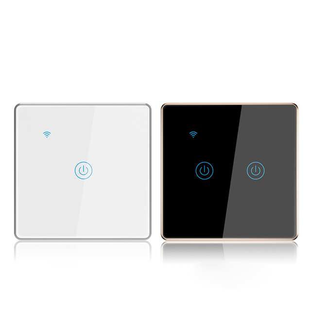 Factory Smart Home Tuya Smart Wall Switch WIFI Aluminum Metal Frame Bar Design App Control Compatible Alexa Voice Control
