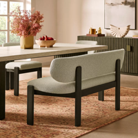 Banc en tissu bouclé pour salle à manger et hôtel, mobilier d'intérieur, offre spéciale