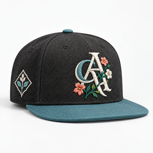 หมวกแก๊ปวิ่งลายดอกไม้สองสี หมวกดันดี้ปักลายตัวอักษร 3 มิติแบบกำหนดเอง หมวก Snapback สำหรับผู้ใหญ่ทุกเพศ - Product Image 4