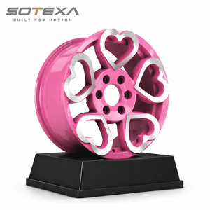 Rines Forjados SOTEXA de 17 18 19 20 21 22 Pulgadas con Diseño de Corazón, Color Rosa <span class=keywords><strong>Barbie</strong></span>, Borde Mecanizado, Compatibles con Porsche, Tank, Mercedes 5x112 5x130 6x139.7 - Product Image 1