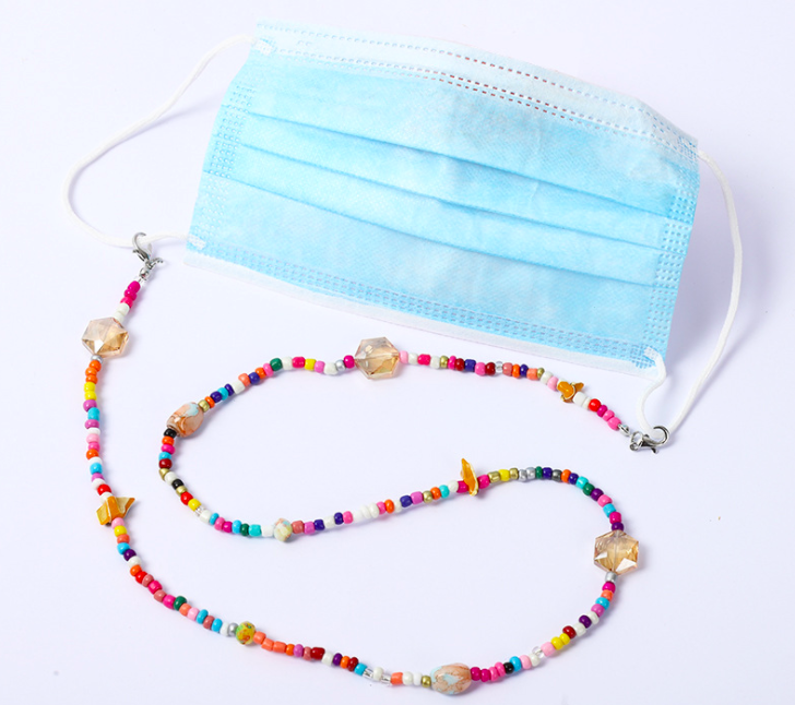 Цепочка для очков для мужчин и женщин, ожерелье с бусинами, шнурок для солнцезащитных очков, Маскировочная цепь