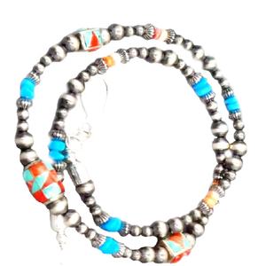 Collares de piedra grande turquesa Natural, joyería - Product Image 5