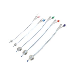 तापमान जांच के साथ सिलिकॉन फोली कैथेटर और गुब्बारे 6f-24fr आकार की प्रमाणित कक्षा II चिकित्सा उपकरण - Product Image 1