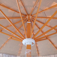 Glamping parasol en paille synthétique parasol extérieur jardin central parasol de plage en paille avec glands
