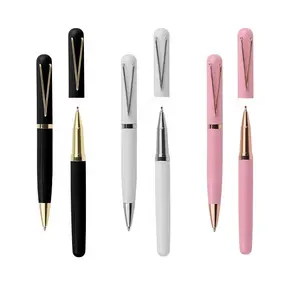 Luxury Gift Set Personalized Pen Special V Pen Clip Promotion Metal Roller Ball Pen With GIft Box