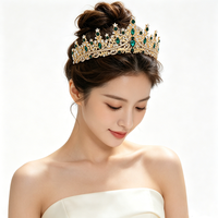 Magnifique Couronne de Princesse Vintage Multicolore en Strass, Diadème Royal Argenté pour Mariage, Bijou de Cheveux pour Mariée et Bal de Promo