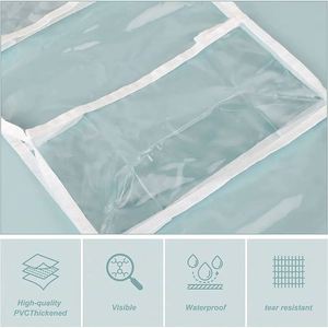 2026 Simple Durable Hanging Wall Mounted Wardrobe Bedroom <b>Storage</b> Hanging Organizer With Mesh Pocket Organizador - Product Image 6