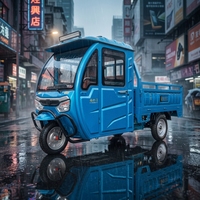 Tricycle électrique semi-fermé étanche avec auvent intégré