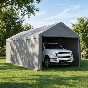 Abri de voiture 10x20 pieds, auvent robuste en acier, abri de rangement, <span class=keywords><strong>garage</strong></span> portable, tente de réception - Product Image 1