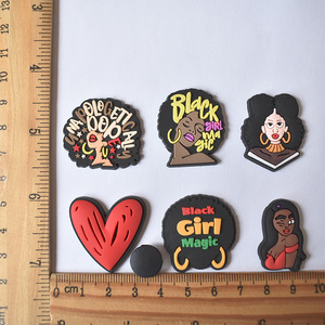 Hebillas y Adornos Decorativos para Zapatos de PVC Negro para Mujer, Accesorios DIY de <span class=keywords><strong>Xiami</strong></span> - Product Image 2