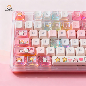Teclas TECHREXY de Entrega Rápida, Personalizadas, PBT 75%, Resina Cerámica Transparente, Estilo Artesanal, Bonitas - Product Image 3