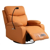 Fauteuil inclinable moderne en cuir PU, fauteuil de détente manuel pour salon