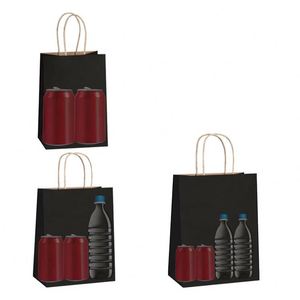 ถุงกระดาษคราฟท์สีน้ำตาลพิมพ์ลายตามสั่งขายส่งพร้อมหูหิ้ว - Product Image 4