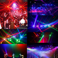 Luz Móvil de Cabeza con Efecto Halo RGBW 4en1 de 8X15W con DMX512 para Discotecas, Bodas, Fiestas, Escenarios, DJ, Iluminación de Clubes Nocturnos