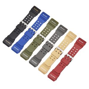 Bracelet de montre de luxe en pu bleu marine kaki vert armée gris pour bracelet de choc <span class=keywords><strong>g</strong></span> GG1000 GSG100 GWG100 - Product Image 4