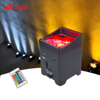 Projecteur LED de scène sans fil rechargeable RGBWA UV 6-en-1 avec sac de transport, idéal pour les mariages, les fêtes et les événements