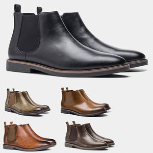 Nouveauté 2026 Bottes Chelsea en cuir de haute qualité pour hommes Bottes en caoutchouc tendance - Product Image 1
