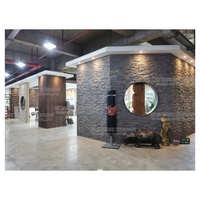 NEU 2024 Usine de Chine Prix bon marché Faux imperméable Panneau mural extérieur artificiel 3d Castle Rock Pu Stone Pour la décoration d'hôtel