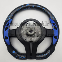 Derniers produits LED en fibre de carbone forgée en cuir pour volant de voiture BMW F10 F30 F90 F01 F12 M3 M6 Z4 X1 X6