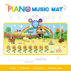 Tapis musical éducatif pour enfants, simulation de jeu de piano, sons d'animaux, chansons pour enfants, jouet éducatif pour tout-petits, cadeau pour enfants - Product Image 2
