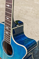 Boult Brand 40 Inch OEM Custom Vintage Blue Acoustic Guitar Solid Spruce Top Mahogany Body Musical Instrument
