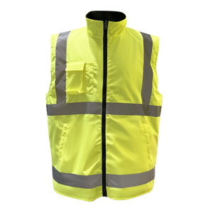 Vestes de travail à logo personnalisé, <span class=keywords><strong>haute</strong></span> <span class=keywords><strong>visibilité</strong></span>, doublées en polaire, imperméables, <span class=keywords><strong>sans</strong></span> manches, avec poche, pour l'hiver - Product Image 2