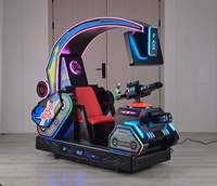 Máquina de Videojuegos Arcade con Simulador de Conducción y Juego de Disparos para Niños, Operada con Monedas