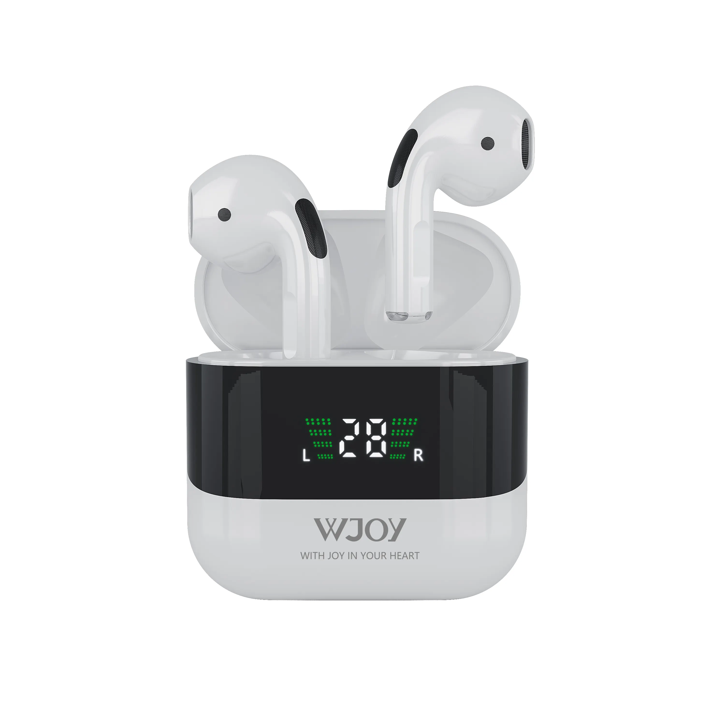 Earphone TWS nirkabel Bluetooth 2024, earbud nirkabel untuk musik & panggilan SAA001 WJOY
