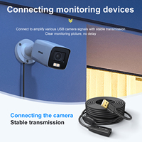 Câble d'extension USB 2.0 actif avec répéteur et amplificateur de signal, puce FE1.1S, idéal pour webcam, imprimante, caméra