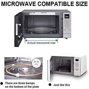 <span class=keywords><strong>Plaque</strong></span> de verre de plateau tournant pour micro-ondes durable de 245mm avec 3 fixateurs de remplacement universel électrique pour pièces de <span class=keywords><strong>four</strong></span> à micro-ondes - Product Image 6