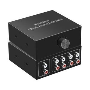 Professional RCA Stereo Switcher <strong>Selector</strong> Box Black Shells Lossless Signal Transmission Video Splitters &amp; Converters - Product Image 2