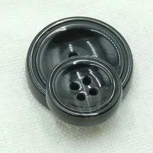 Premium Resin 4-Holes Button Black Custom Fashion Button with round Shank Beads Decoration & Plating Technique Promotional Offer