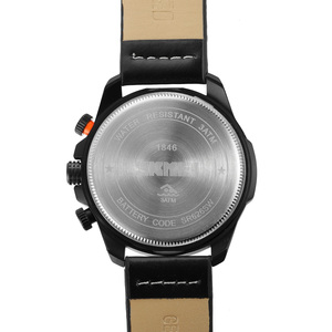 Nuevo lanzamiento SKMEI 1846 correa de cuero cara grande moda impermeable hombres relojes de cuarzo - Product Image 6