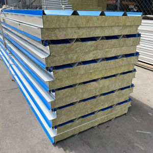 Pannelli Sandwich in Lana di Roccia Personalizzati per Tetti, Pannelli Metallici Ignifughi in Alluminio per Pareti, Applicazione in Officine, Materiali da Costruzione - Product Image 1